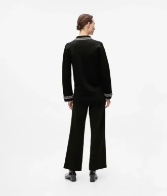 Cardigan con dettagli bouclé