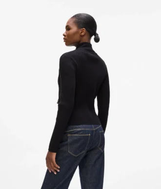 Cardigan in maglia a coste