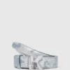 Cintura in denim con logo K Cintura in denim con logo K