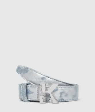 Cintura in denim con logo K