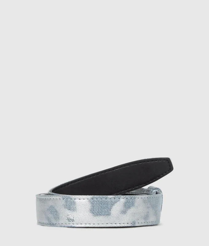 Cintura in denim con logo K Cintura in denim con logo K