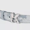 Cintura in denim con logo K Cintura in denim con logo K