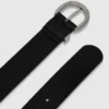 Cintura in pelle con fibbia rotonda Cintura in pelle con fibbia rotonda