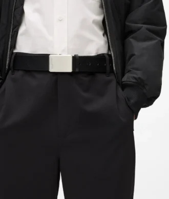 Cintura in pelle con logo
