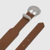 Cintura western con fibbia rotonda