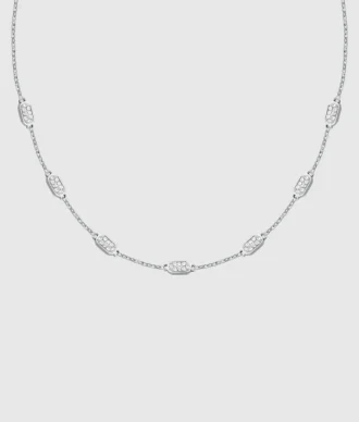 Collana con maglie in cristallo