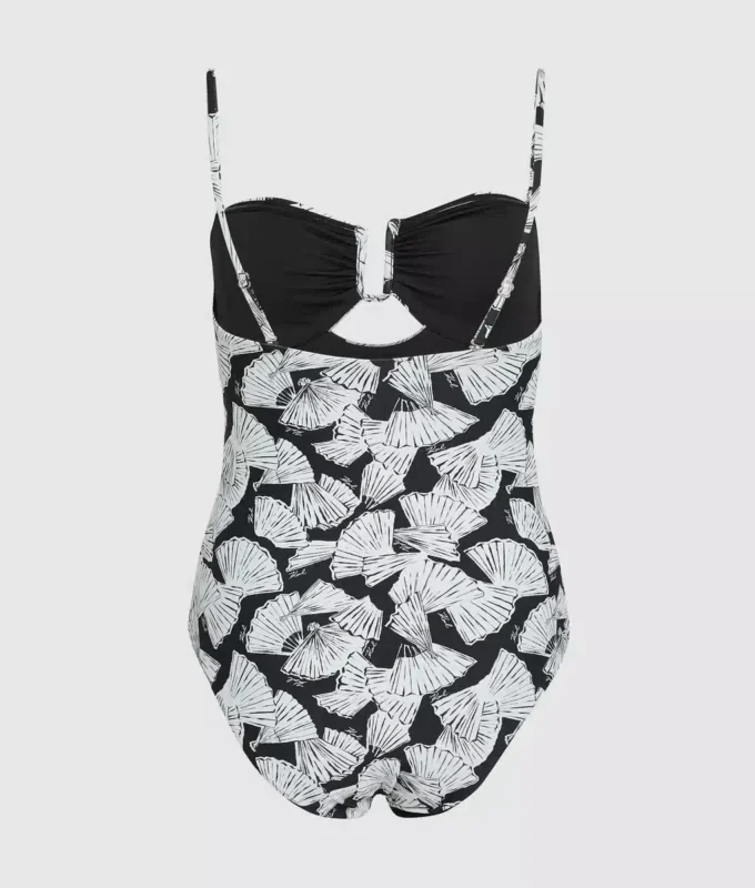Costume da bagno con stampa a ventaglio