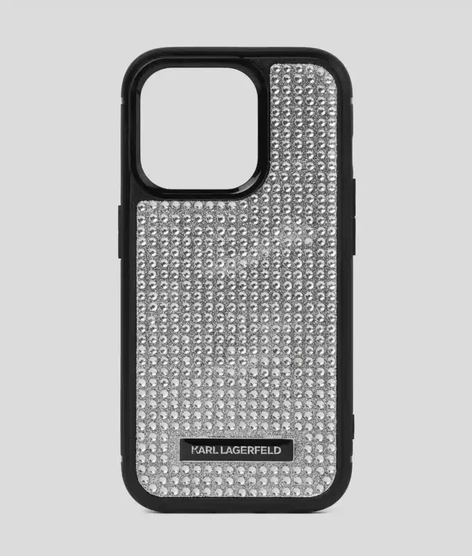 CUSTODIA PER IPHONE 16 PRO CON LOGO IN STRASS CUSTODIA PER IPHONE 16 PRO CON LOGO IN STRASS