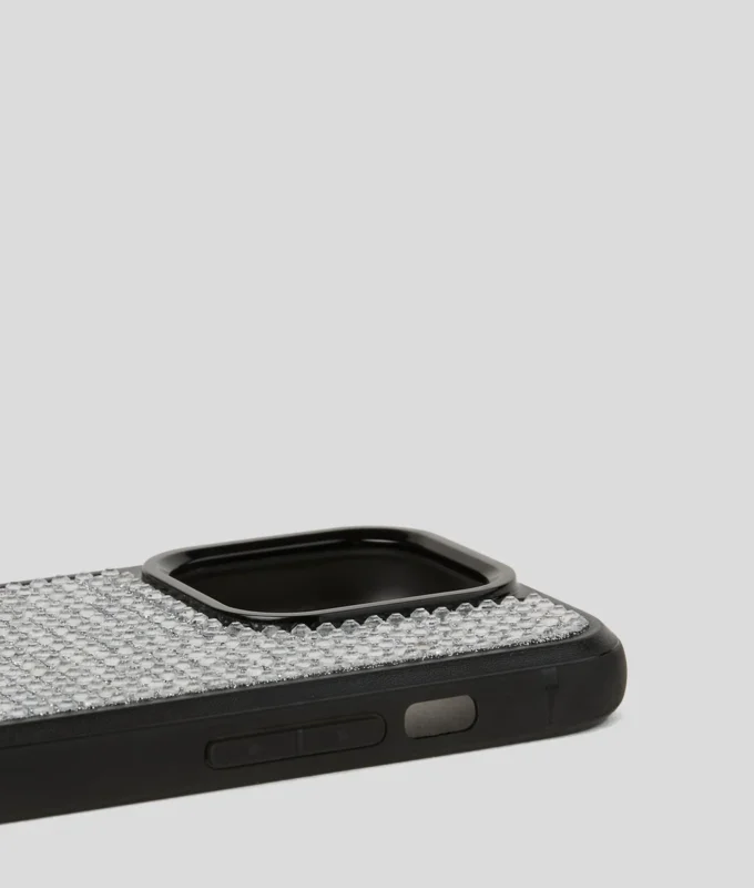 CUSTODIA PER IPHONE 16 PRO CON LOGO IN STRASS CUSTODIA PER IPHONE 16 PRO CON LOGO IN STRASS