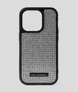 CUSTODIA PER IPHONE 16 PRO MAX CON LOGO IN STRASS CUSTODIA PER IPHONE 16 PRO MAX CON LOGO IN STRASS