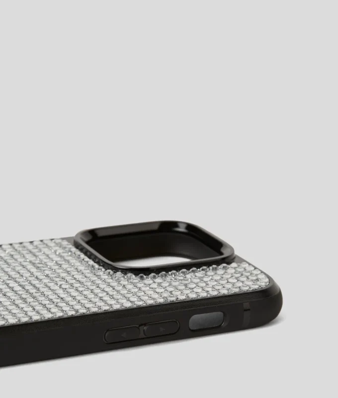 CUSTODIA PER IPHONE 16 PRO MAX CON LOGO IN STRASS CUSTODIA PER IPHONE 16 PRO MAX CON LOGO IN STRASS