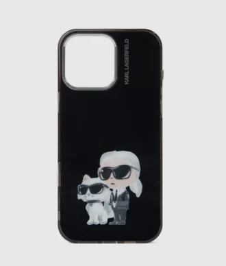 Custodia per iPhone 16 Pro Max Ikon Karl e Choupette Custodia per iPhone 16 Pro Max Ikon Karl e Choupette
