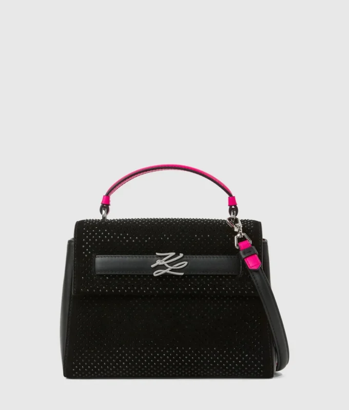 Esclusiva borsa con manico superiore in strass K/Autograph Esclusiva borsa con manico superiore in strass K/Autograph