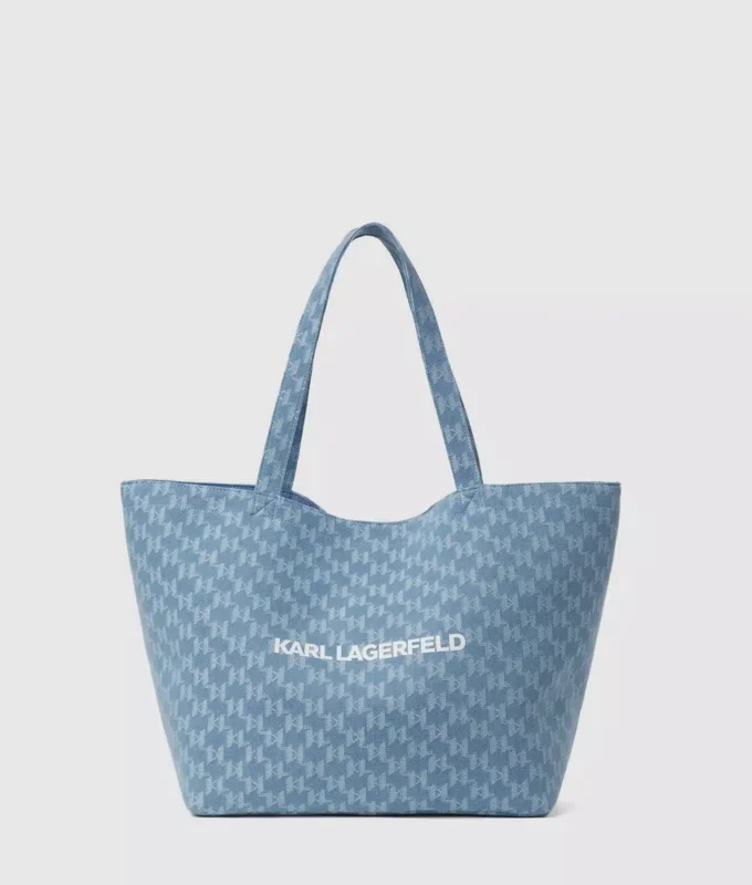 Esclusiva shopper in denim Monogram