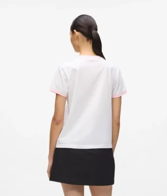 Esclusiva T-shirt con logo in strass