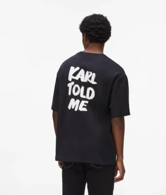 Esclusiva T-shirt morbida “Karl told me”