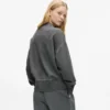 Felpa bomber con zip lavata