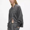 Felpa bomber con zip lavata