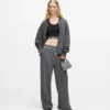 Felpa bomber con zip lavata