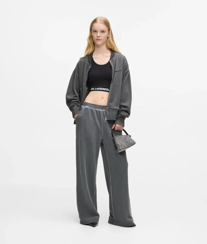 Felpa bomber con zip lavata
