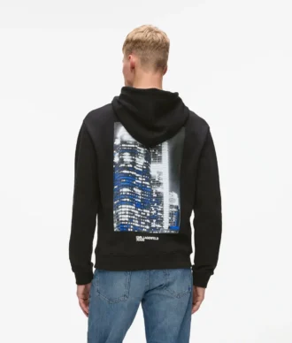 Felpa con cappuccio Cityscape