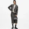 Felpa con cappuccio con monogramma borchiato Felpa con cappuccio con monogramma borchiato