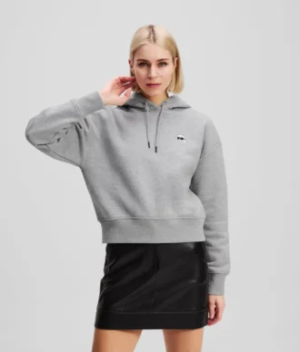 FELPA CON CAPPUCCIO CORTA IKON PATCH