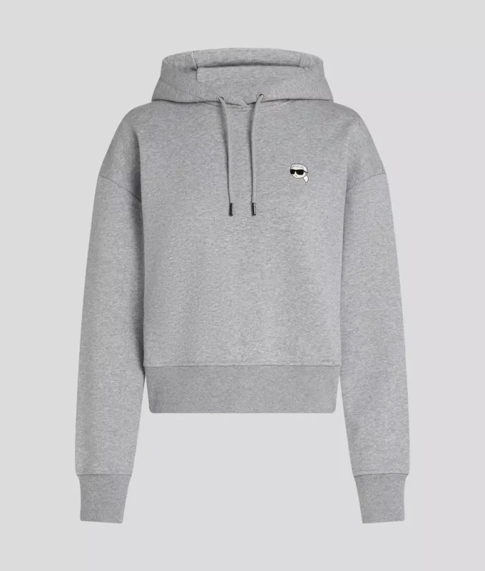 FELPA CON CAPPUCCIO CORTA IKON PATCH FELPA CON CAPPUCCIO CORTA IKON PATCH