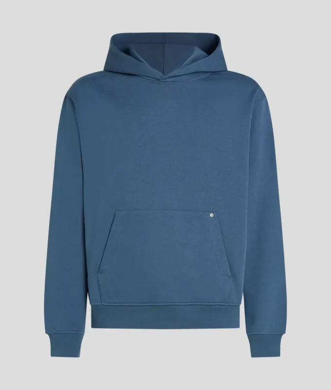 FELPA CON CAPPUCCIO E LOGO APPLICATO
