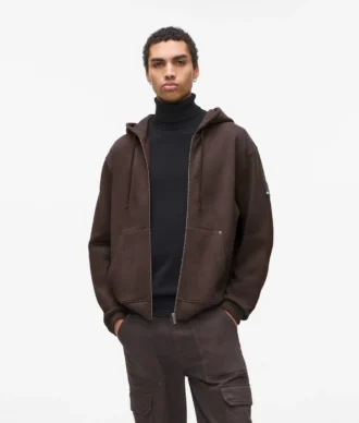 Felpa con cappuccio e zip