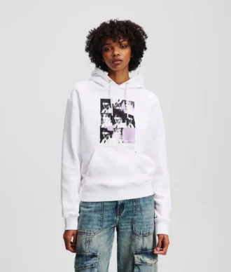 FELPA CON CAPPUCCIO KARL PRINT