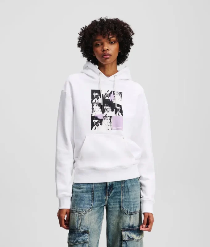 FELPA CON CAPPUCCIO KARL PRINT