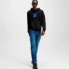 FELPA CON CAPPUCCIO KLJ BOX LOGO FELPA CON CAPPUCCIO KLJ BOX LOGO