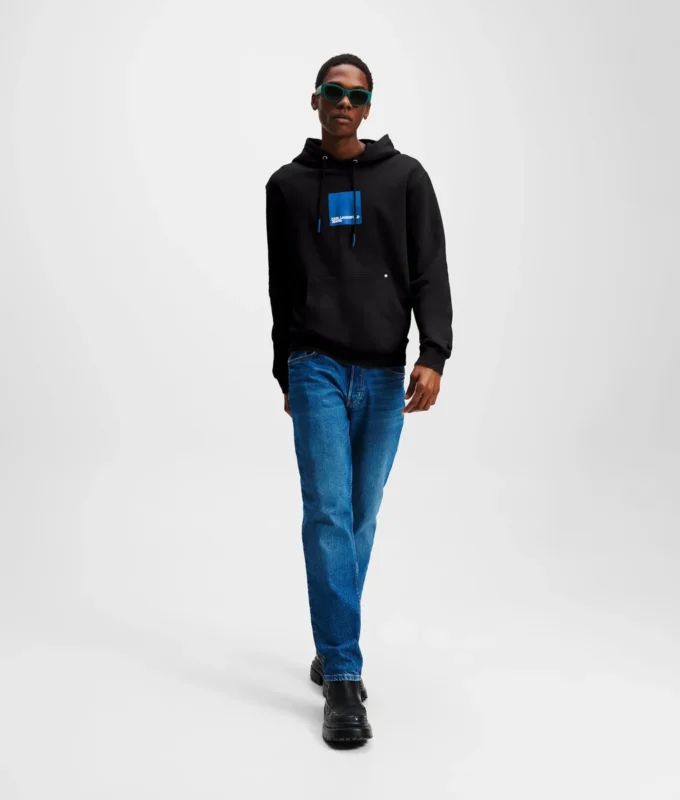 FELPA CON CAPPUCCIO KLJ BOX LOGO FELPA CON CAPPUCCIO KLJ BOX LOGO