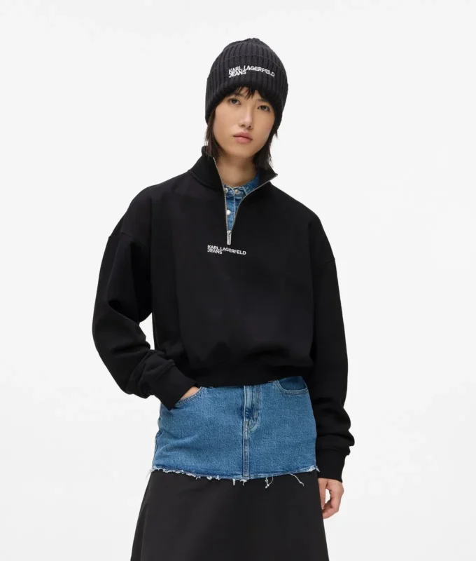 Felpa con mezza zip Felpa con mezza zip