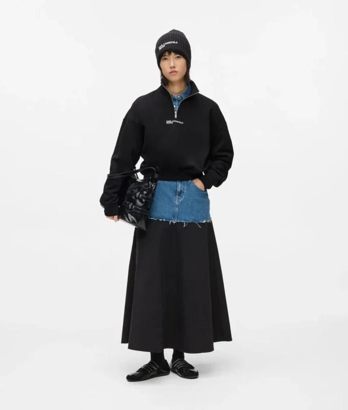 Felpa con mezza zip Felpa con mezza zip