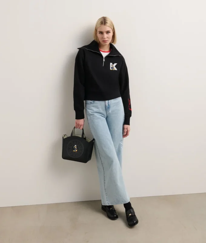 FELPA CON MEZZA ZIP DISNEY X KL FELPA CON MEZZA ZIP DISNEY X KL