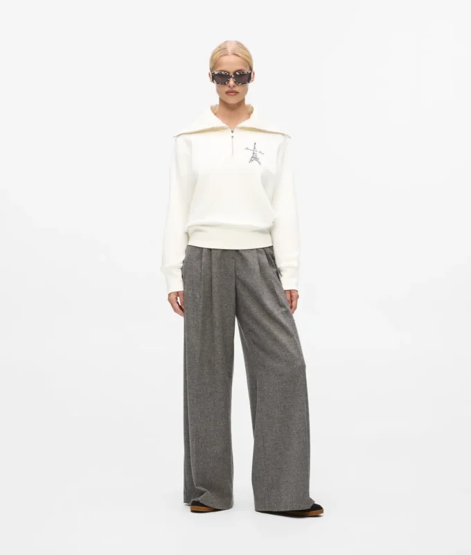 Felpa con mezza zip Paris Sketch Felpa con mezza zip Paris Sketch