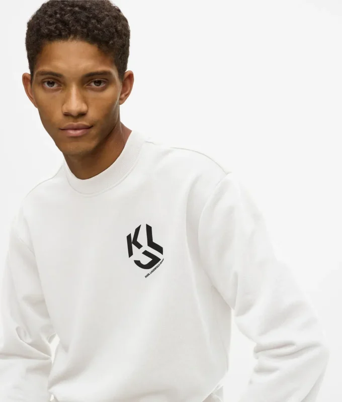 Felpa con patch monogramma