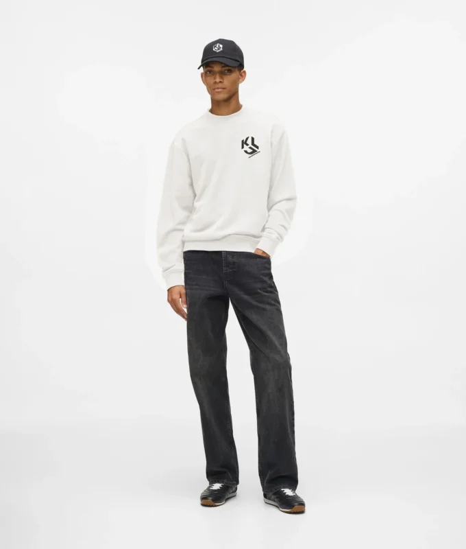 Felpa con patch monogramma