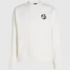 Felpa con patch monogramma
