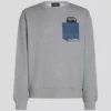 FELPA IKON DENIM CON TASCA FELPA IKON DENIM CON TASCA