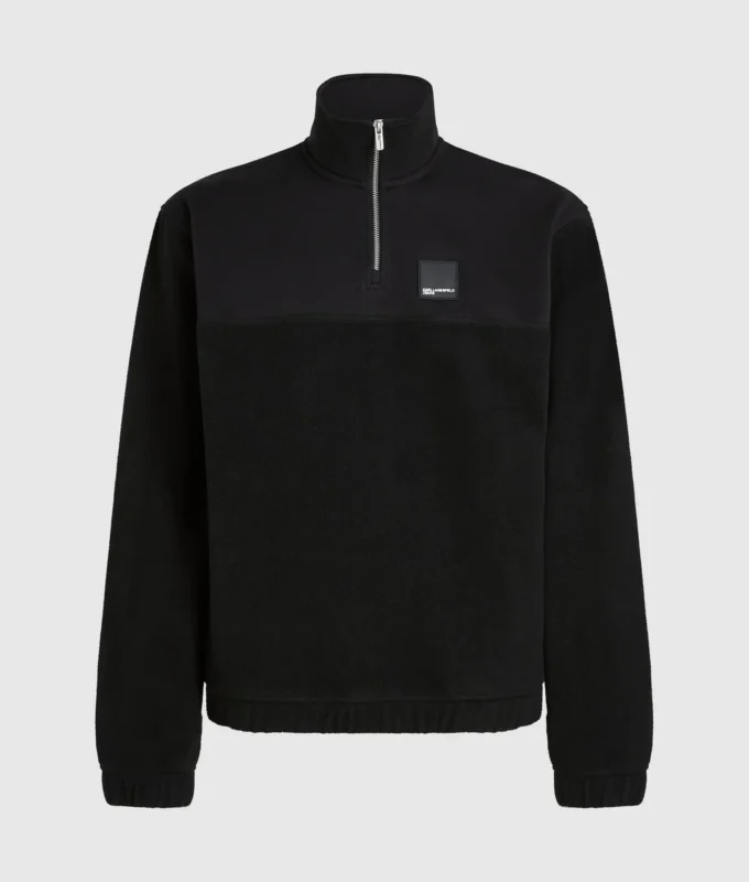 Felpa in pile con mezza zip Felpa in pile con mezza zip