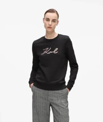 Felpa Signature con paillettes Felpa Signature con paillettes