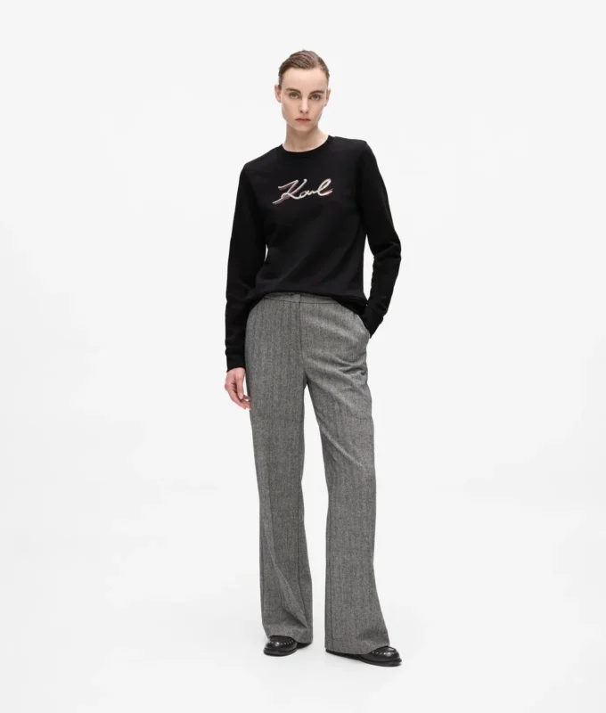 Felpa Signature con paillettes Felpa Signature con paillettes