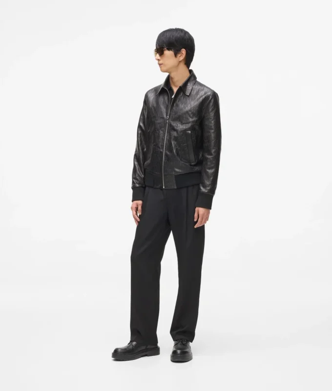 Giacca blouson in pelle