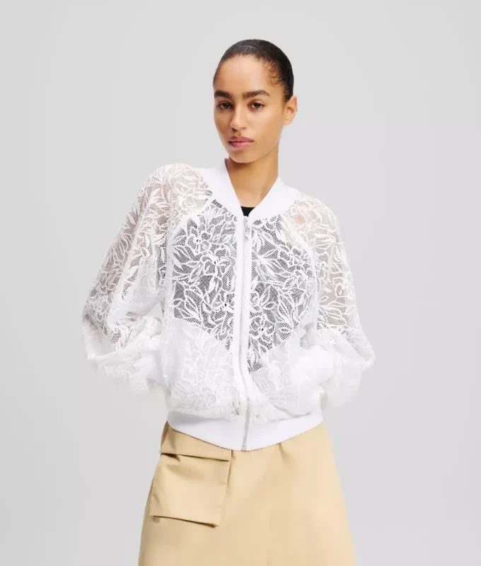GIACCA BOMBER CON RICAMI ORCHIDEA GIACCA BOMBER CON RICAMI ORCHIDEA