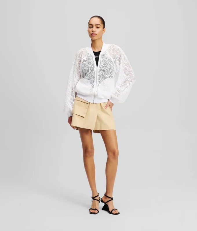 GIACCA BOMBER CON RICAMI ORCHIDEA GIACCA BOMBER CON RICAMI ORCHIDEA