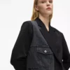 Giacca con pannello in denim Giacca con pannello in denim