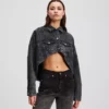 GIACCA DIAMIN IN DENIM CROPPATA OVERSIZE GIACCA DIAMIN IN DENIM CROPPATA OVERSIZE